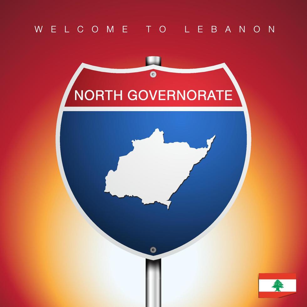 The City label and map of LEBANON In American Signs Style vector
