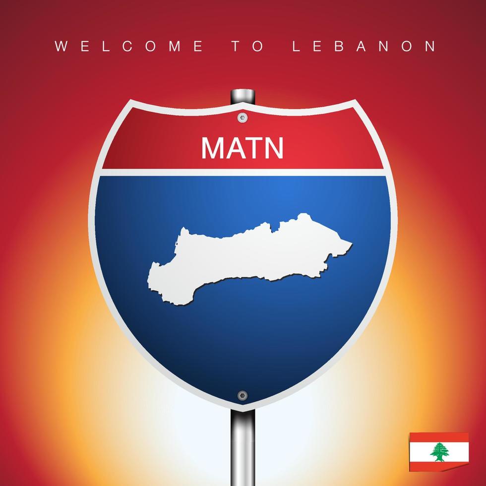 The City label and map of LEBANON In American Signs Style vector