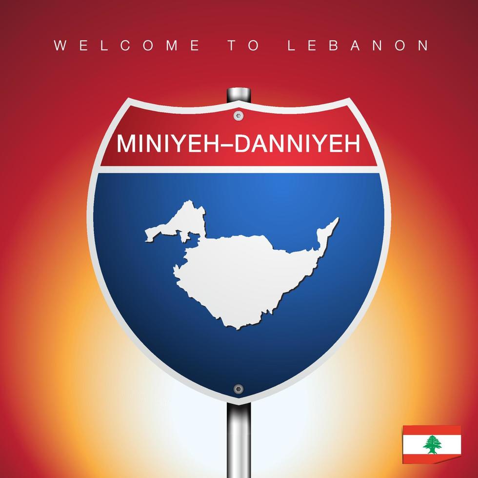 The City label and map of LEBANON In American Signs Style vector