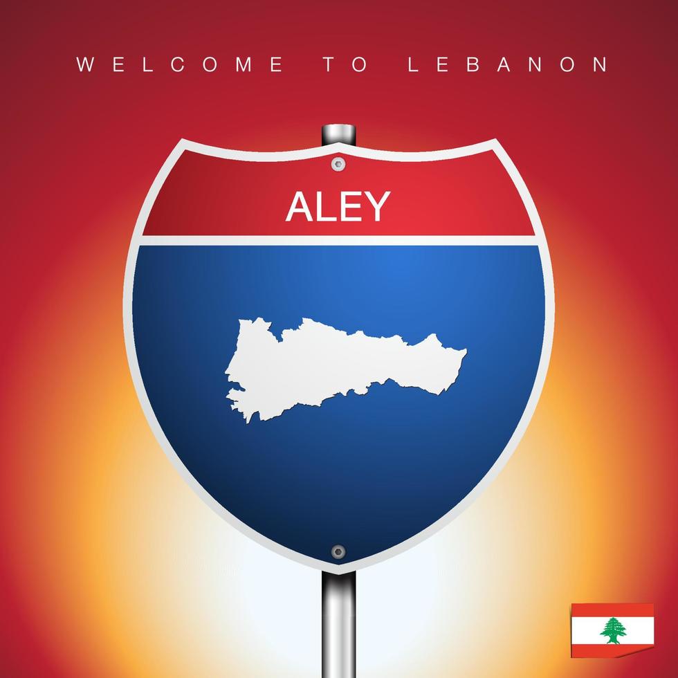 The City label and map of LEBANON In American Signs Style vector