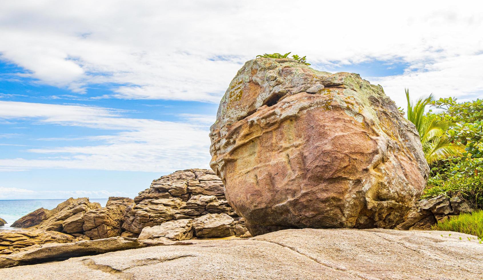 Rocks boulders Praia Lopes Mendes beach Ilha Grande island Brazil. photo