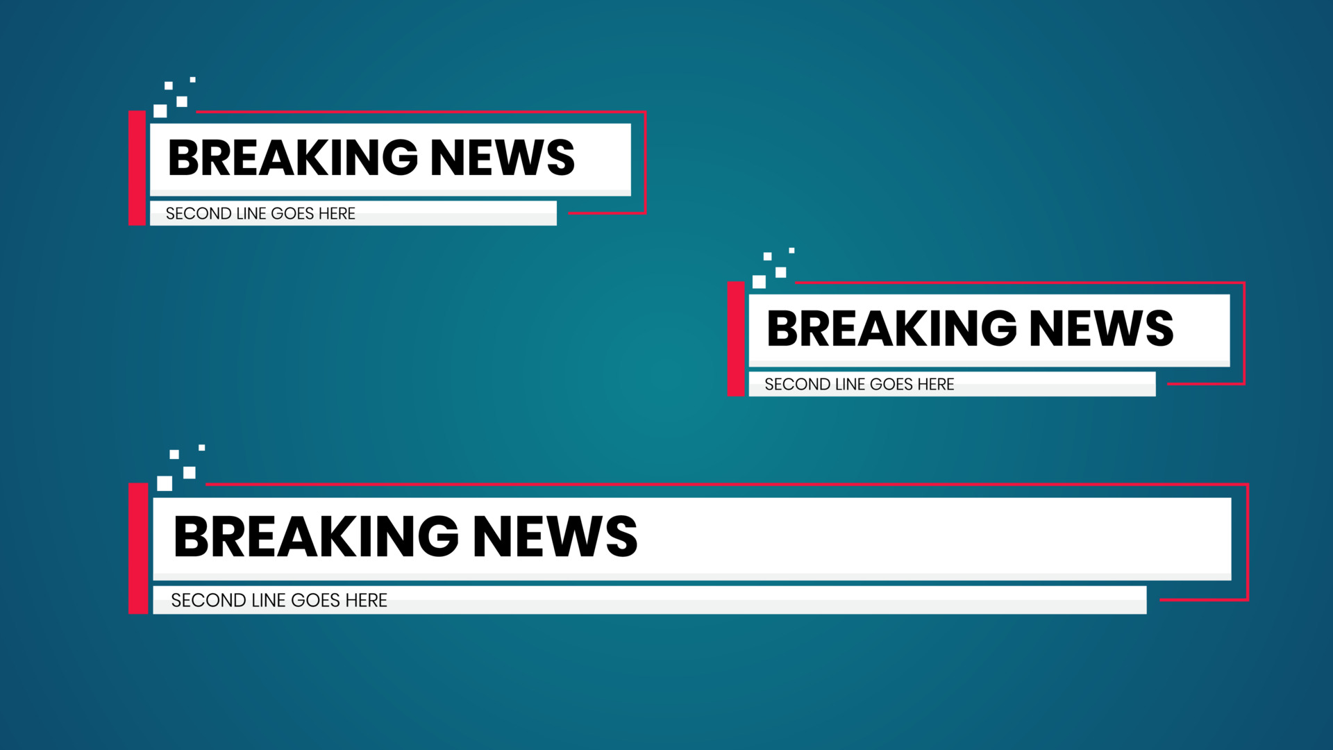 Lower Third Set For News Entertainment Or Event Flat Design Lower 