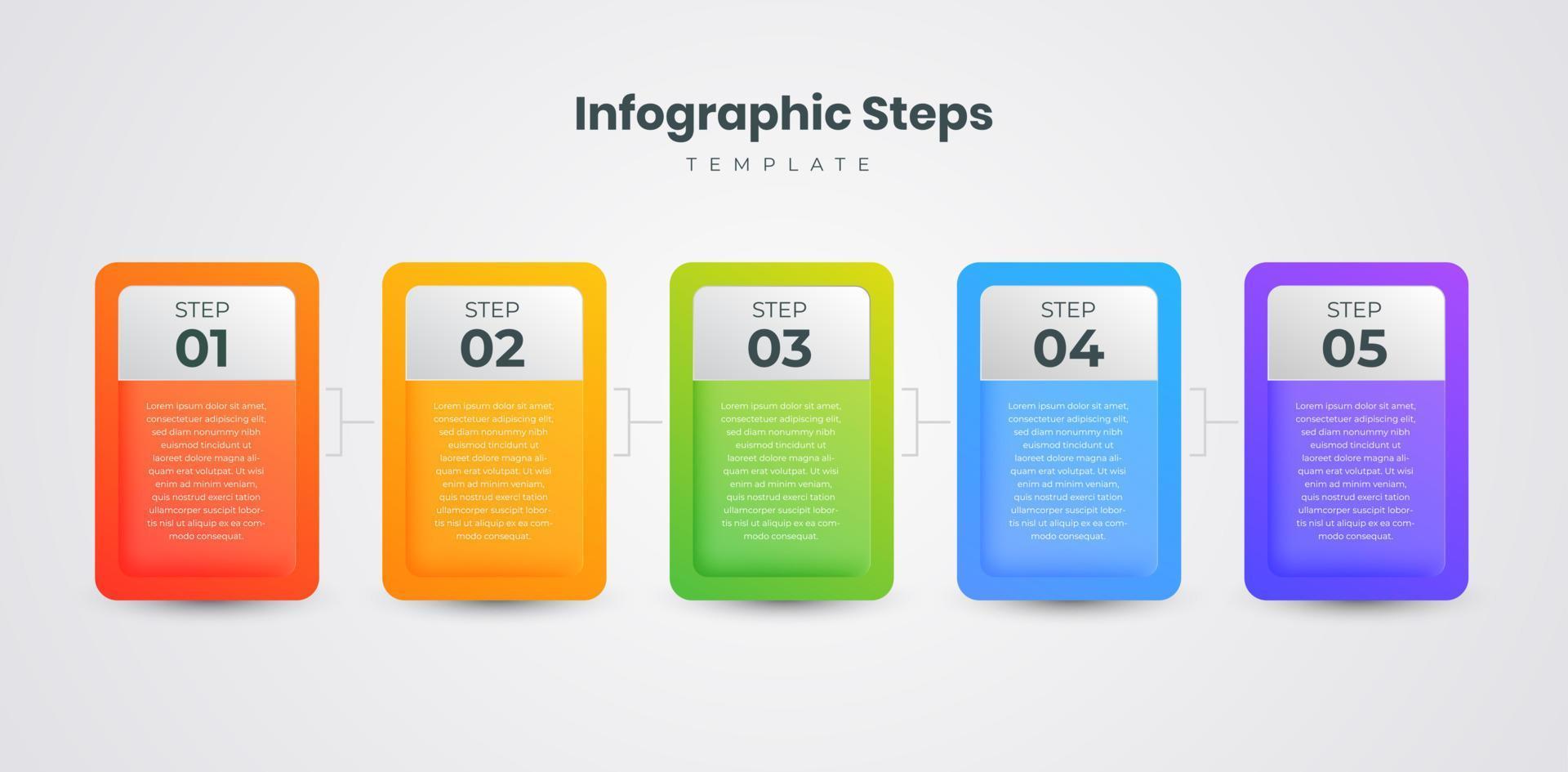 Business infographic thin line process with square template design with icons and 5 options or steps. Vector illustration.