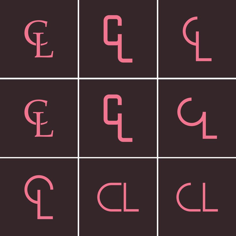 Set of C and L Logo Icons Free Vector