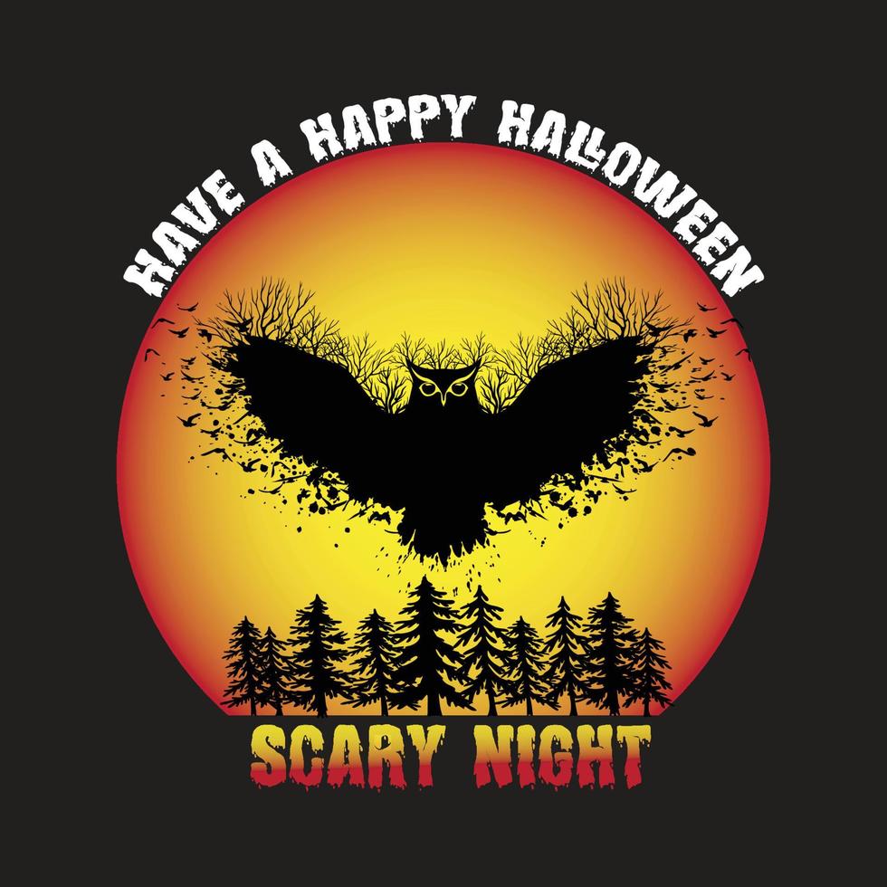 diseño de camiseta de halloween vector