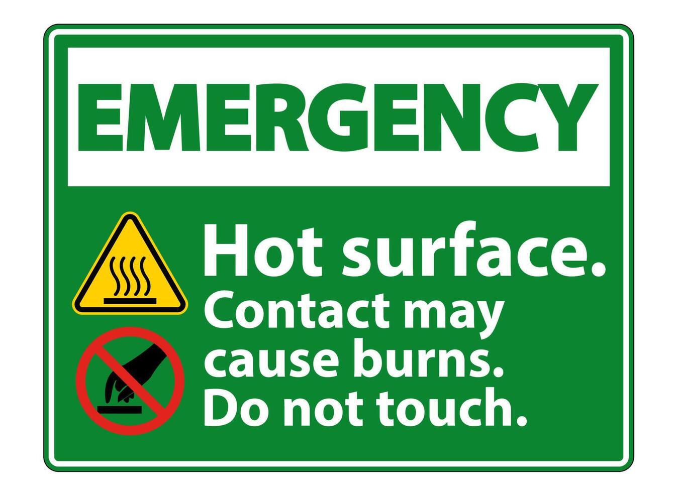 Safety Hot Surface Do Not Touch Symbol Sign Isolate on White Background,Vector Illustration vector