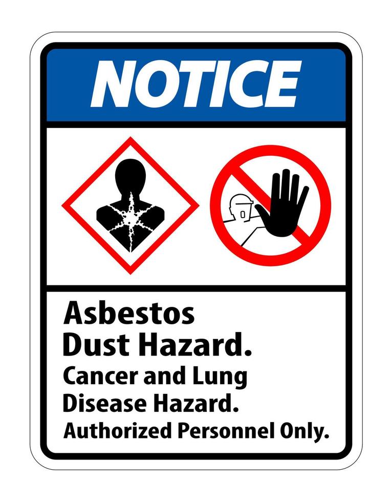 Notice Label Disease Hazard, Authorized Personnel Only Isolate on transparent Background,Vector Illustration vector