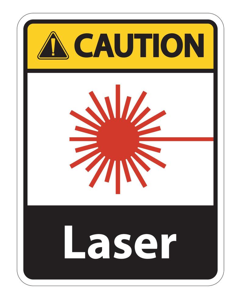 Caution Laser Symbol Sign Symbol Sign Isolate on transparent Background,Vector Illustration vector