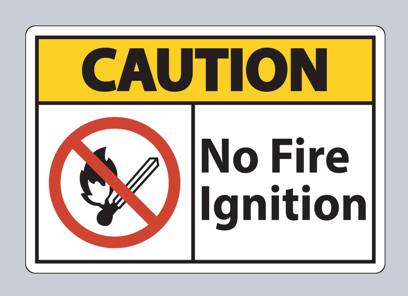 Caution No Fire Ignition Symbol Sign On White Background vector