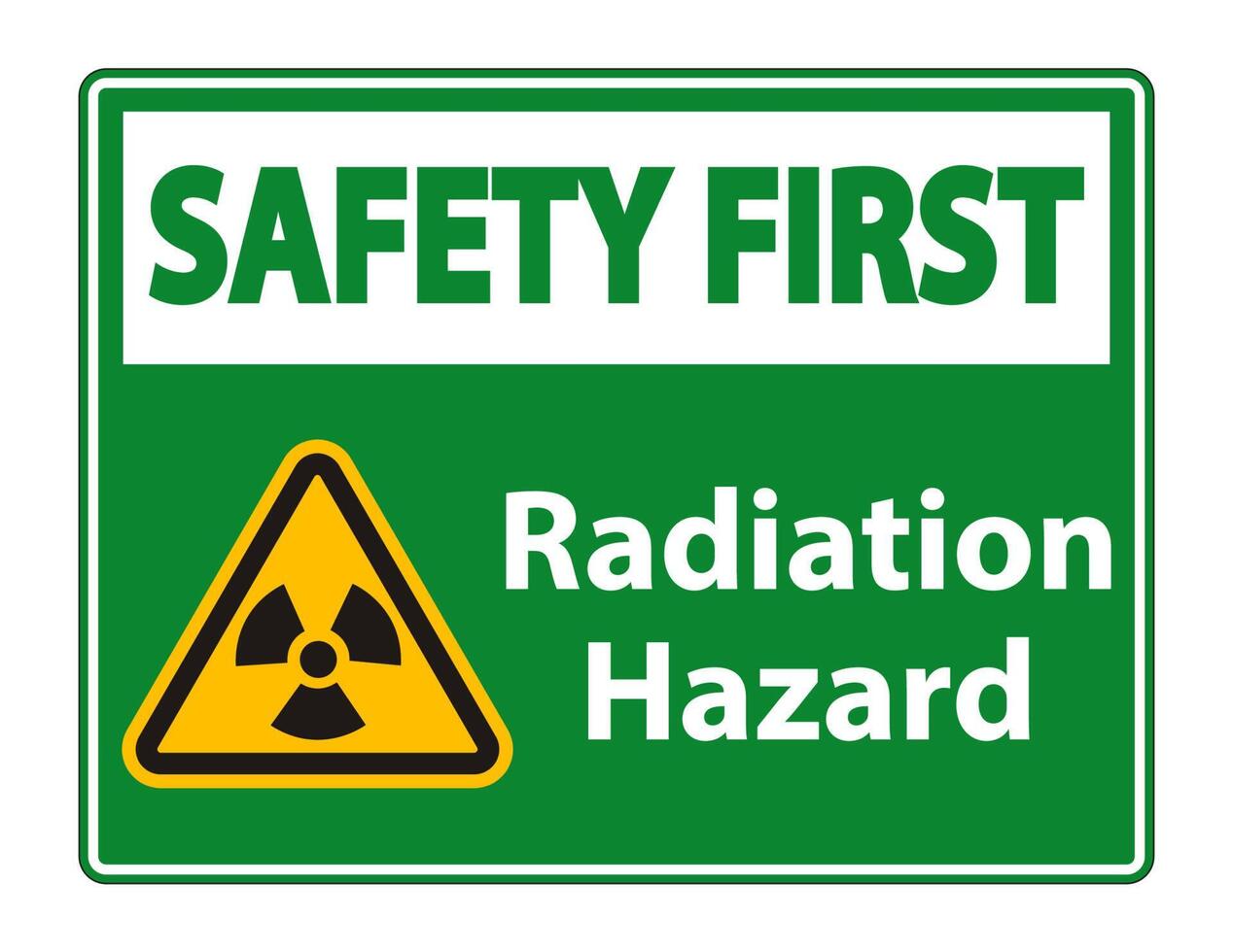 Radiation Hazard Symbol Sign Isolate On White Background,Vector Illustration vector