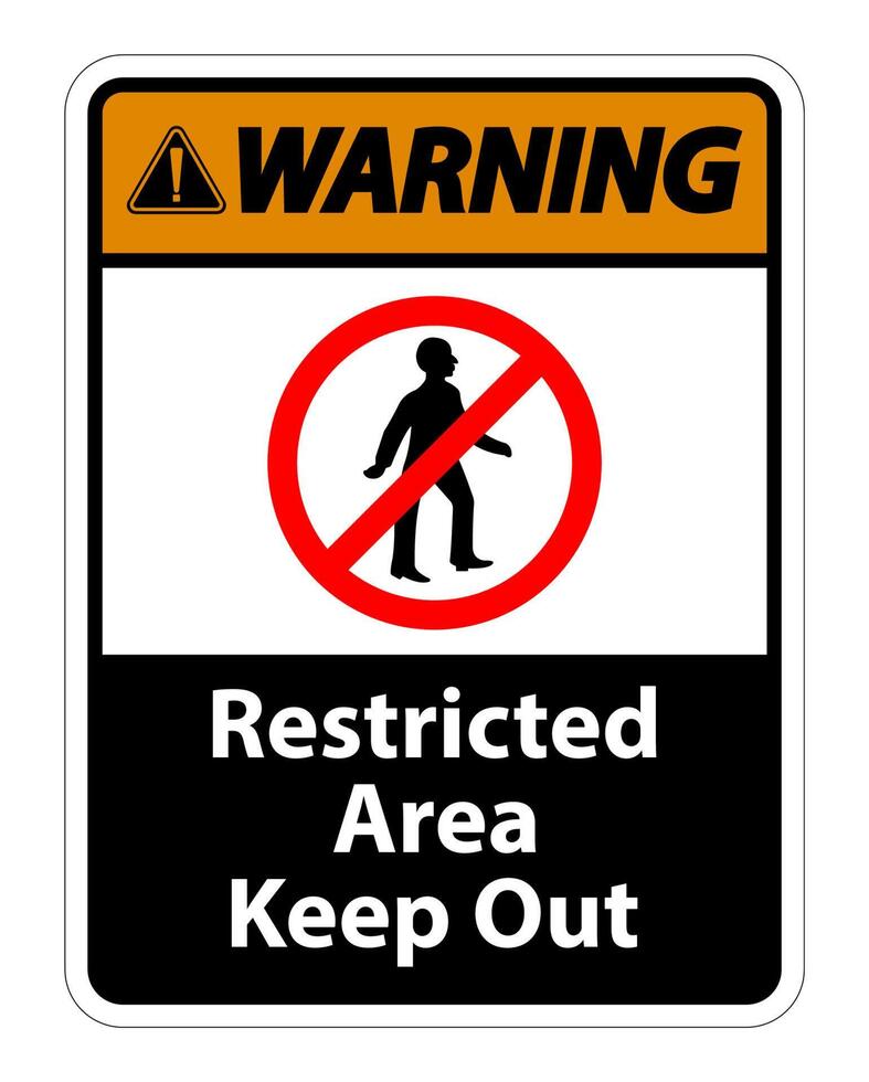 Restricted Area Keep Out Symbol Sign On White Background vector