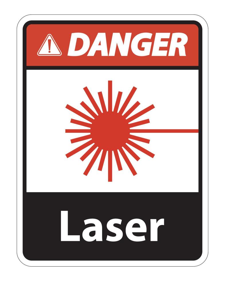 Danger Laser Symbol Sign Symbol Sign Isolate on transparent Background,Vector Illustration vector