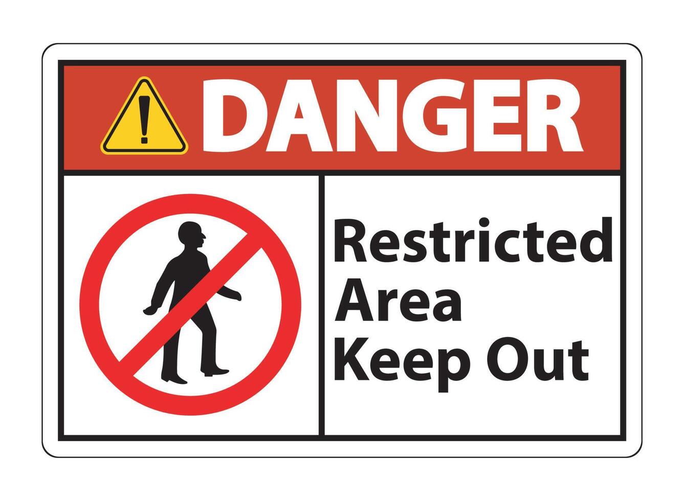 Restricted Area Keep Out Symbol Sign On White Background vector