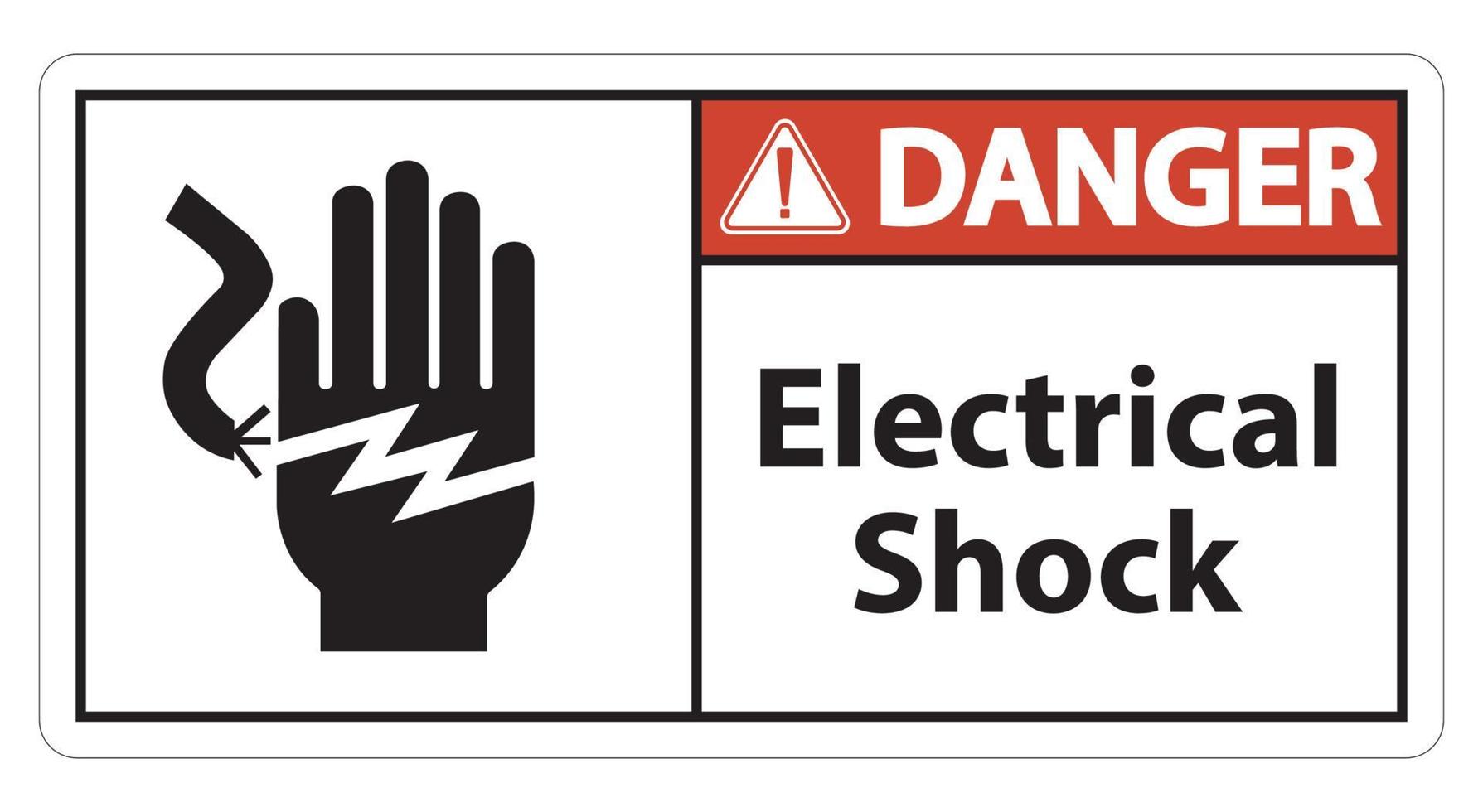 Signo de símbolo de electrocución de descarga eléctrica aislado sobre fondo blanco, ilustración vectorial eps.10 vector