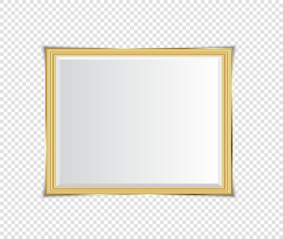 Gold shiny glowing frame background. Gold luxury vintage style vector