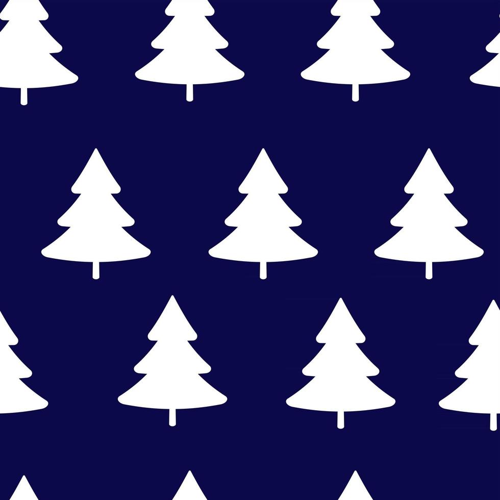 Christmas Trees Seamless Repeat Pattern vector