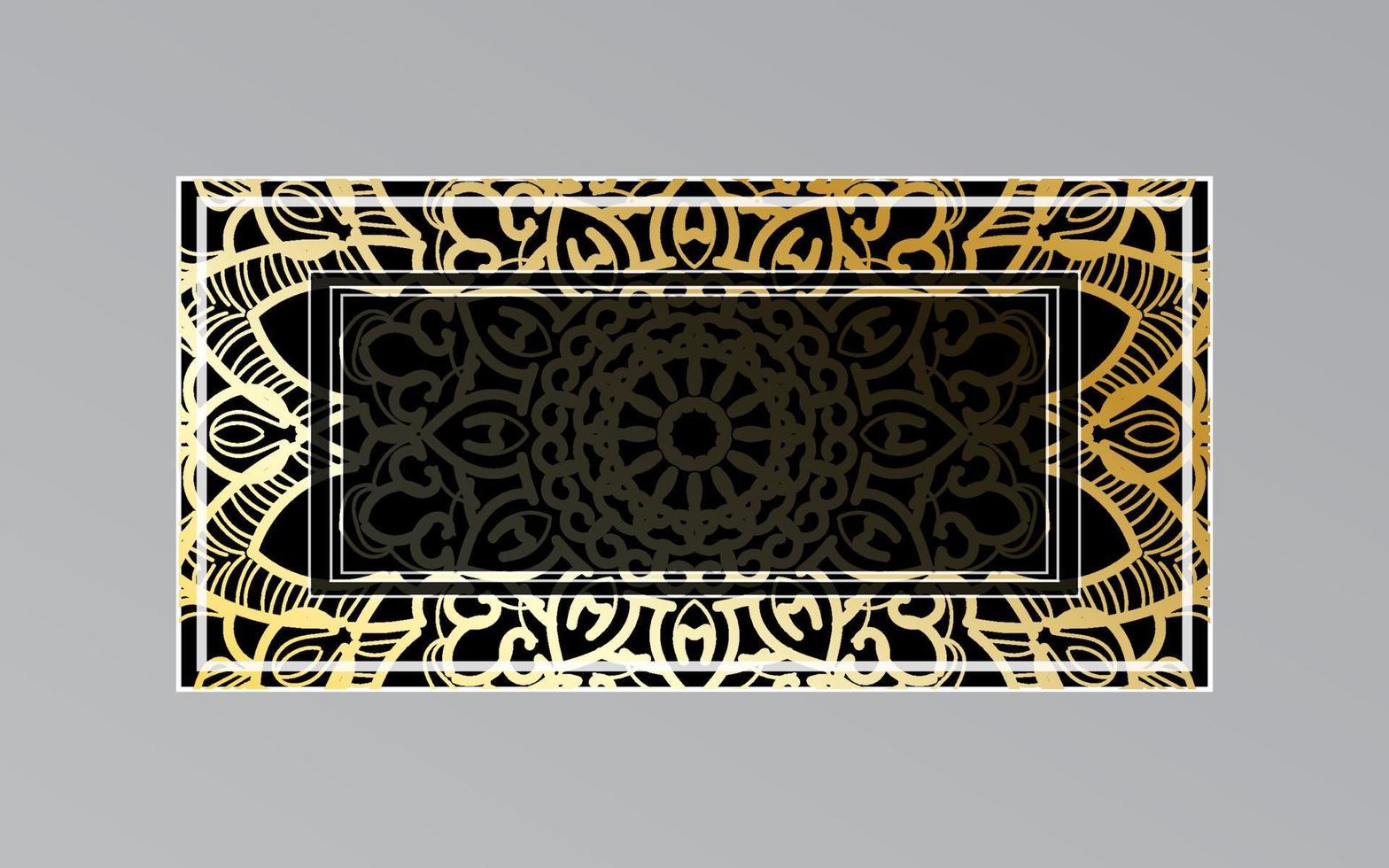 gold frame on the wall vector