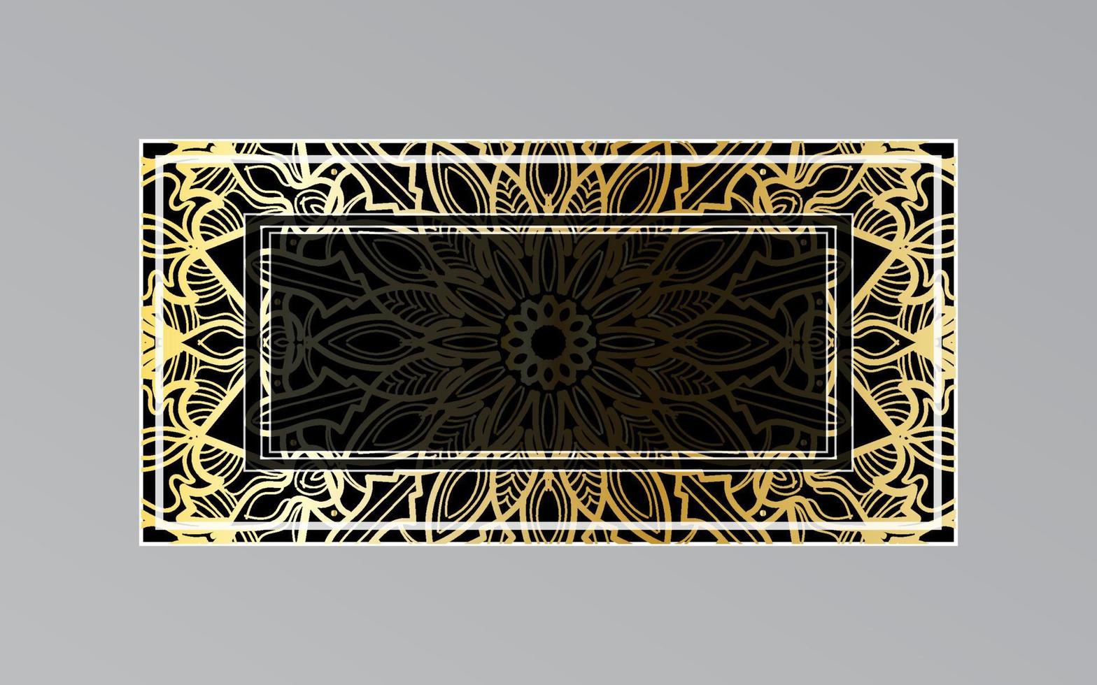 gold frame on the wall vector