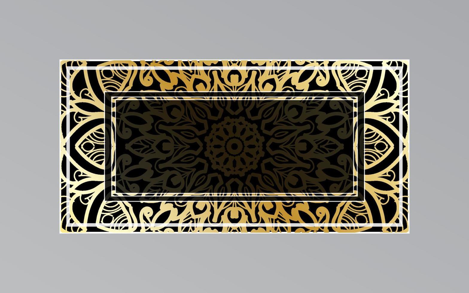 gold frame on the wall vector