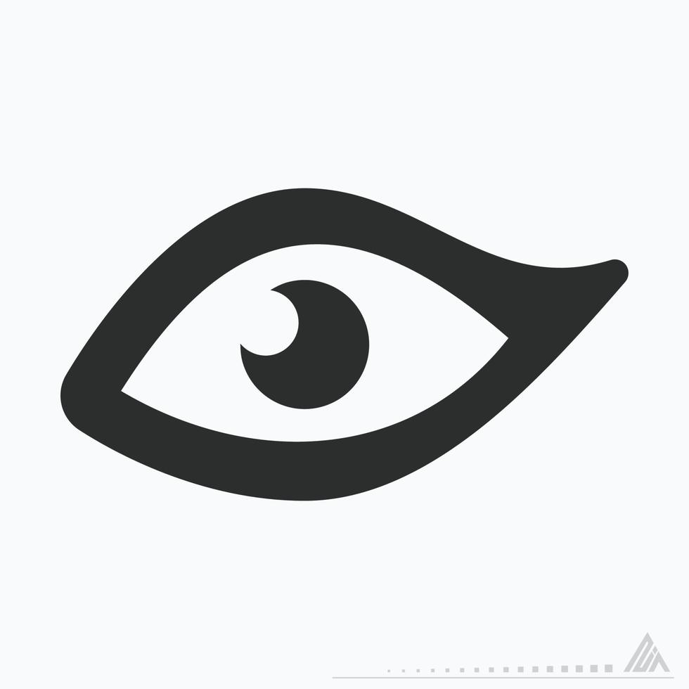 vector icono de ojo - estilo glifo