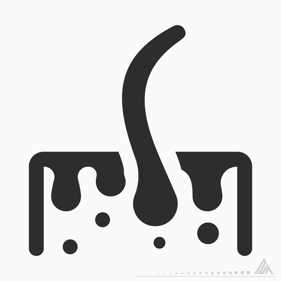 Icon Vector of Hairs - Glyph Style