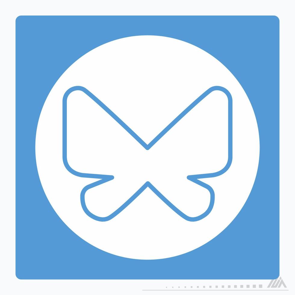 Icon Vector of Butterfly - White Moon Style