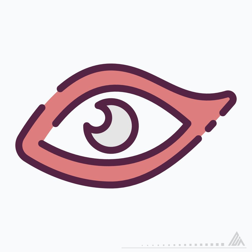 vector icono de ojo - estilo de corte de línea