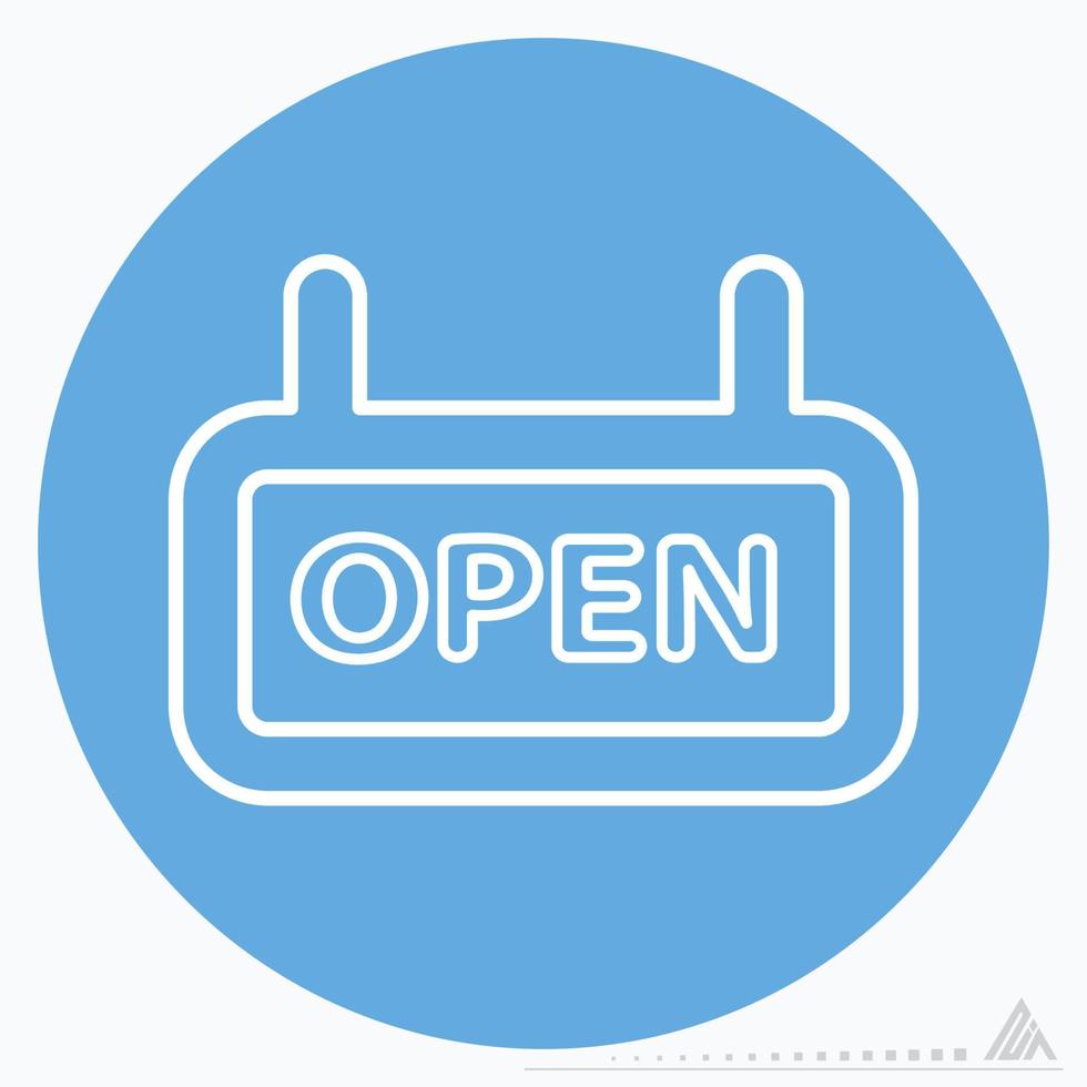Icon Open - Blue Eyes Style vector