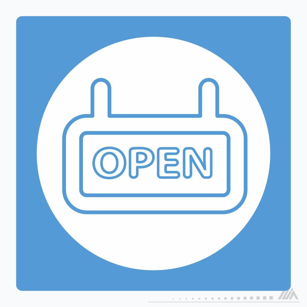 Icon Open - White Moon Style vector