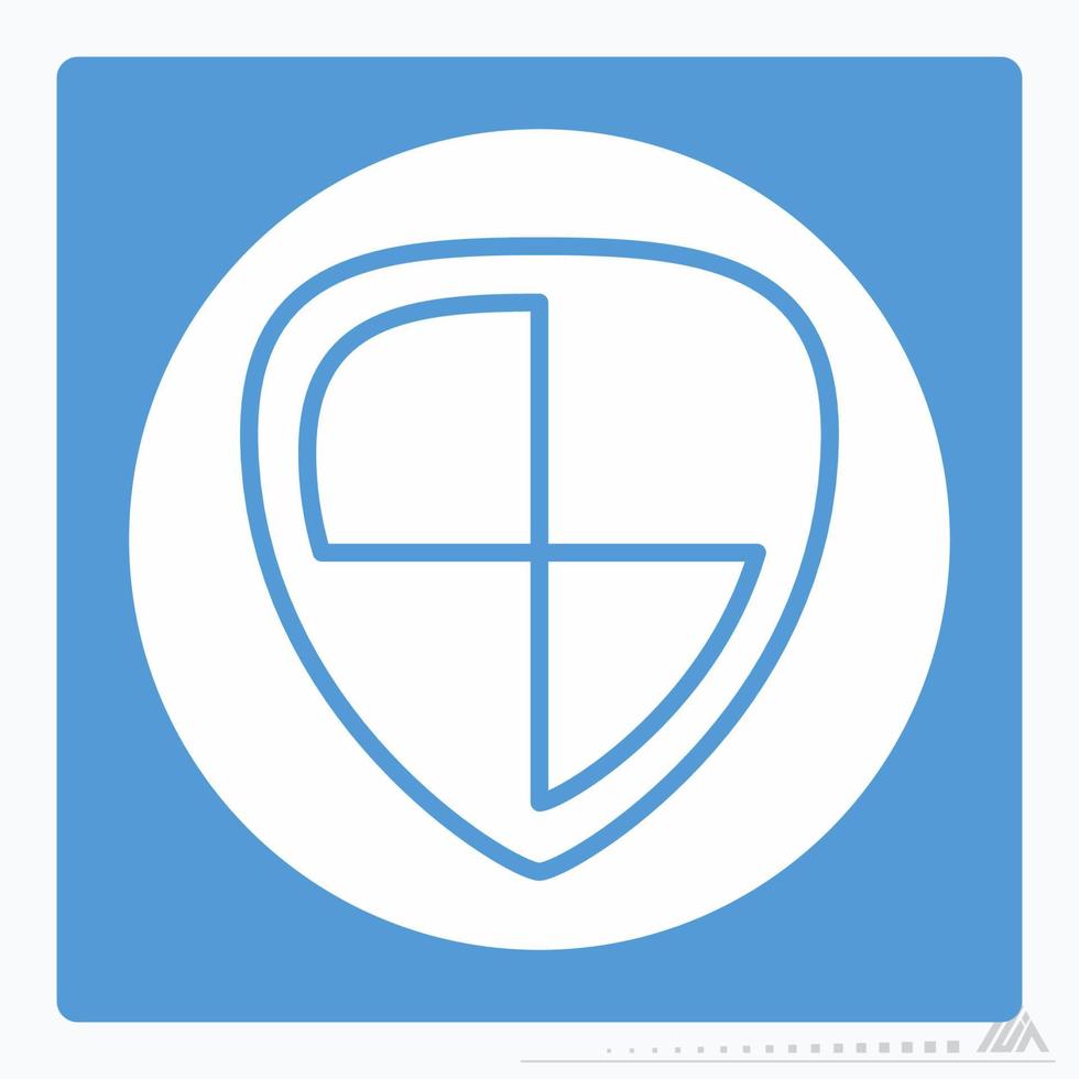 icono de seguridad - estilo luna blanca vector