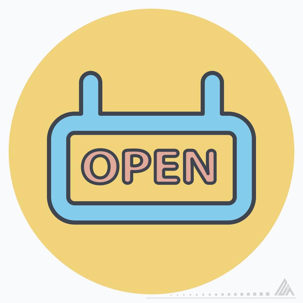 Icon Open - Color Mate Style vector