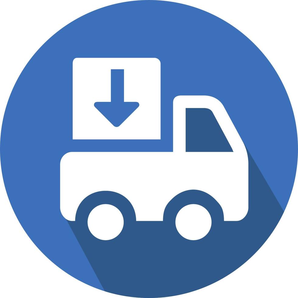 Icon Delivery - Long Shadow Style vector