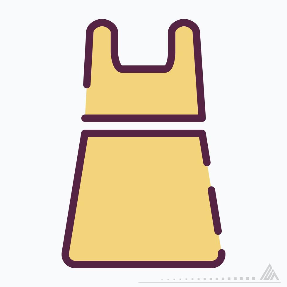 Icon Dress - Line Cut Style vector