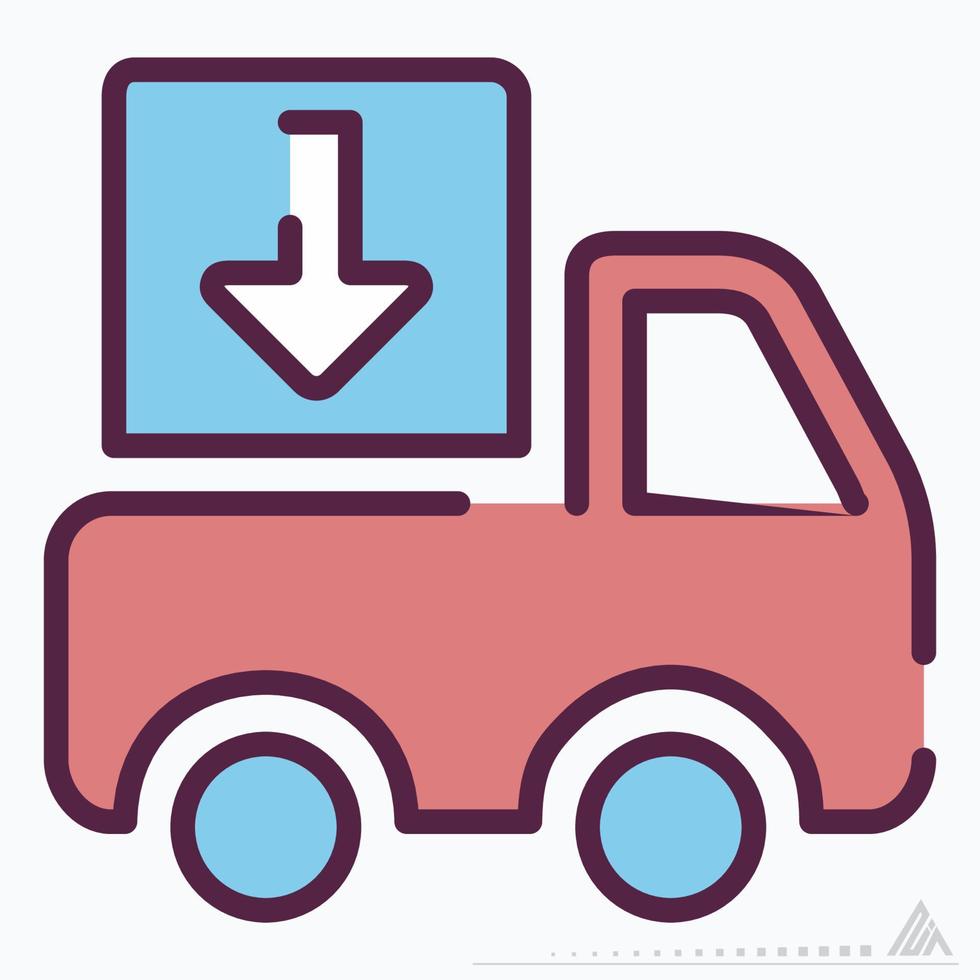Icon Delivery - Line Cut Style vector