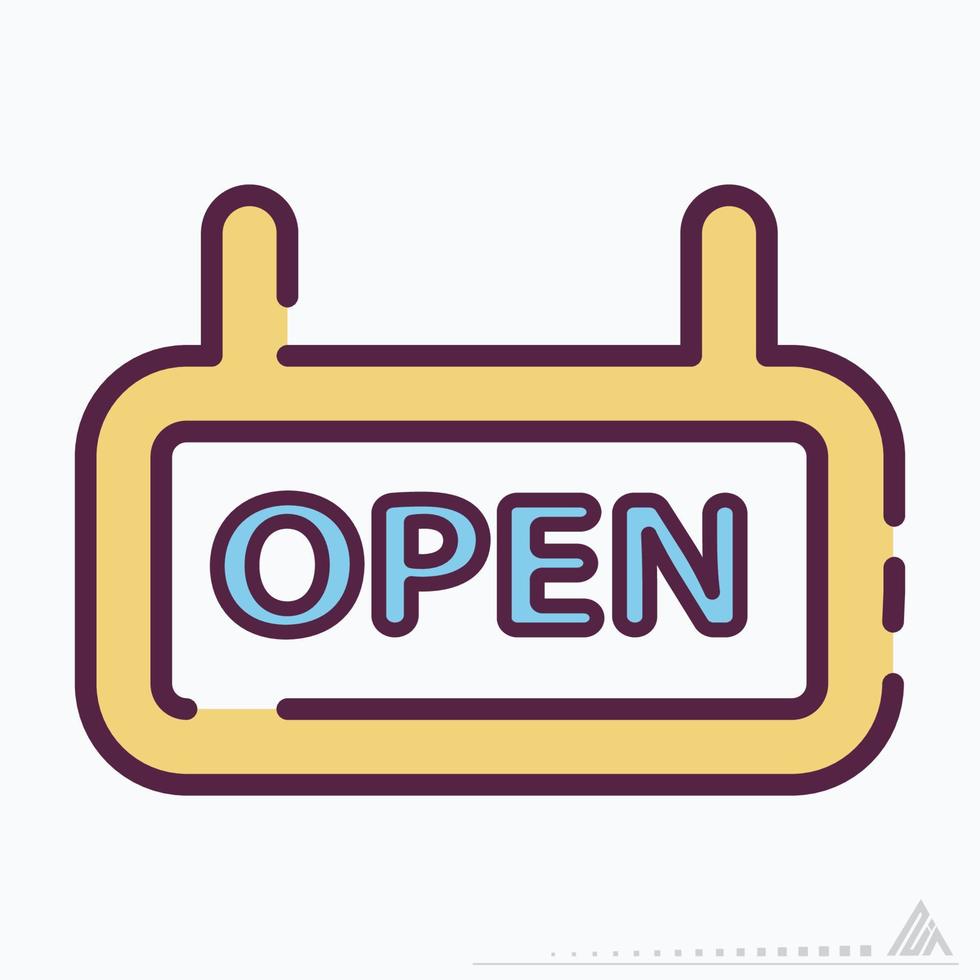 Icon Open - Line Cut Style vector