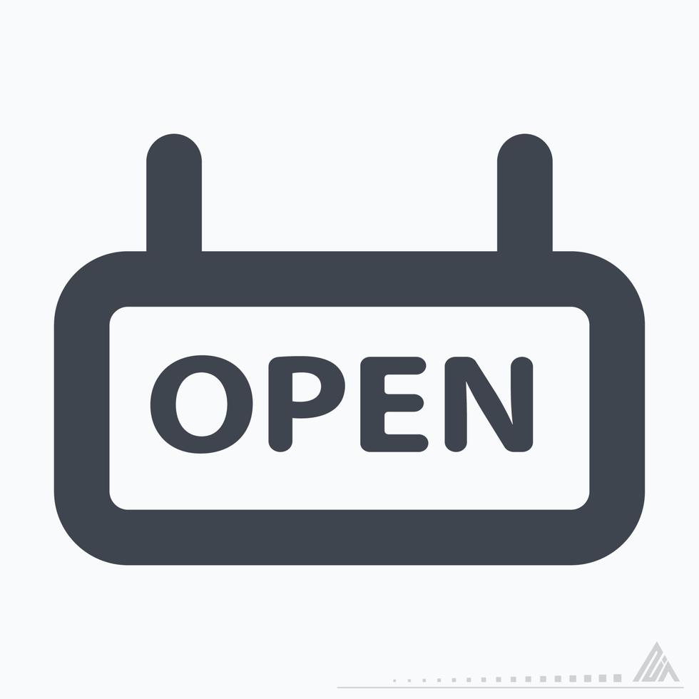 Icon Vector of Open - Glyph Style