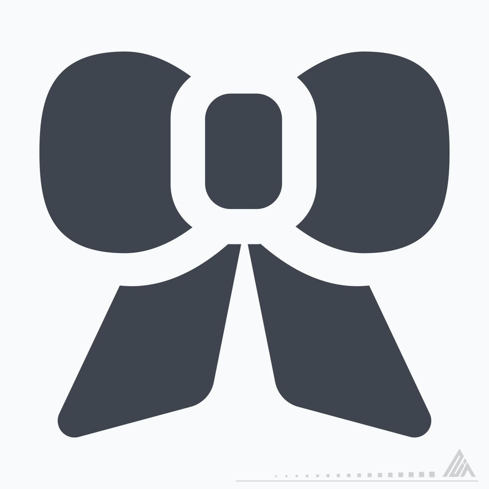 Icon Vector of Bow - Glyph Style