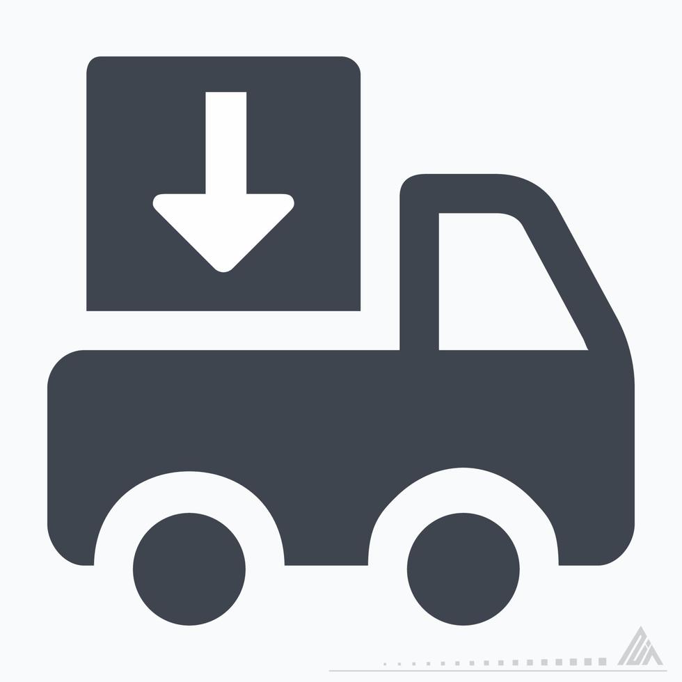 Icon Vector of Delivery - Glyph Style