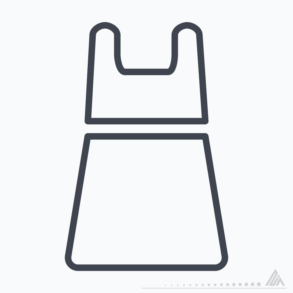 vector icono de vestido - estilo de línea