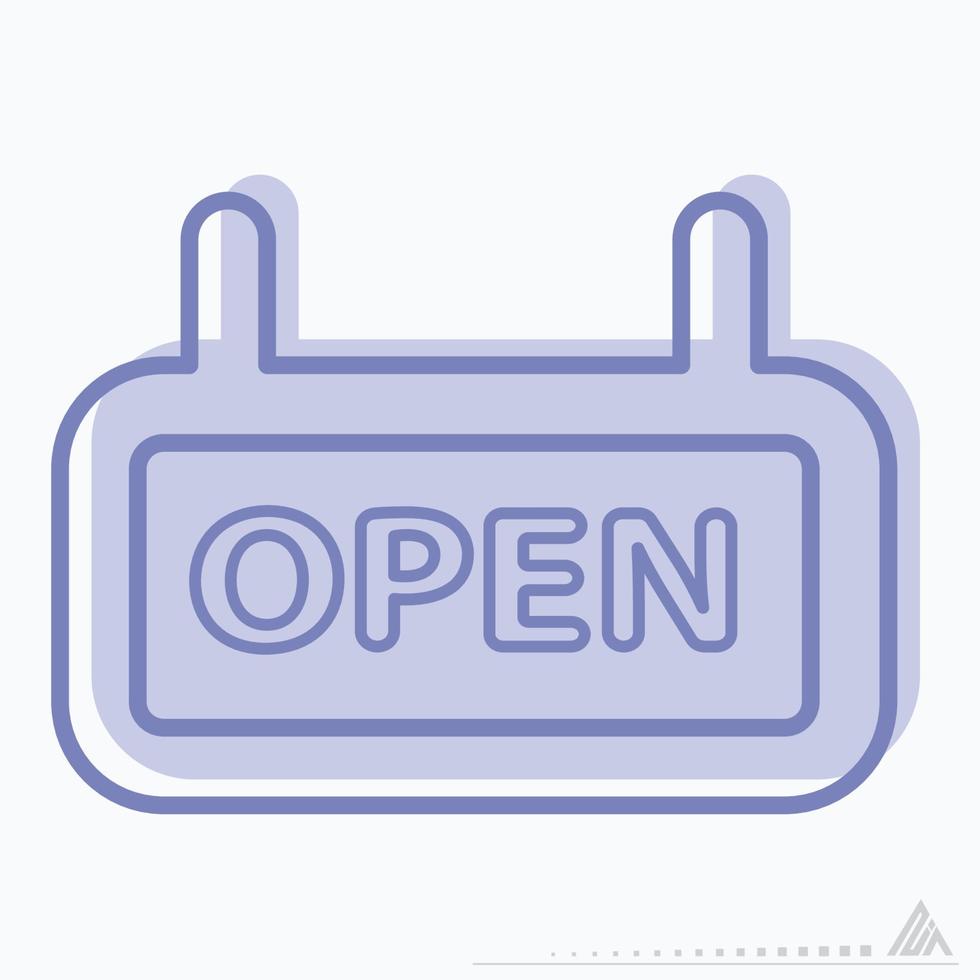 Icon Vector of Open - Two Tone Style