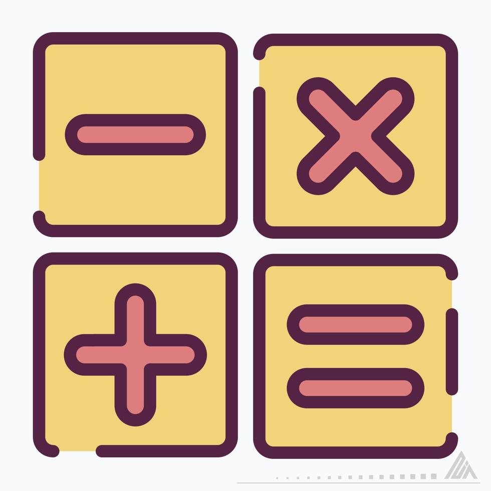 Icon Calculate - Line Cut Style vector