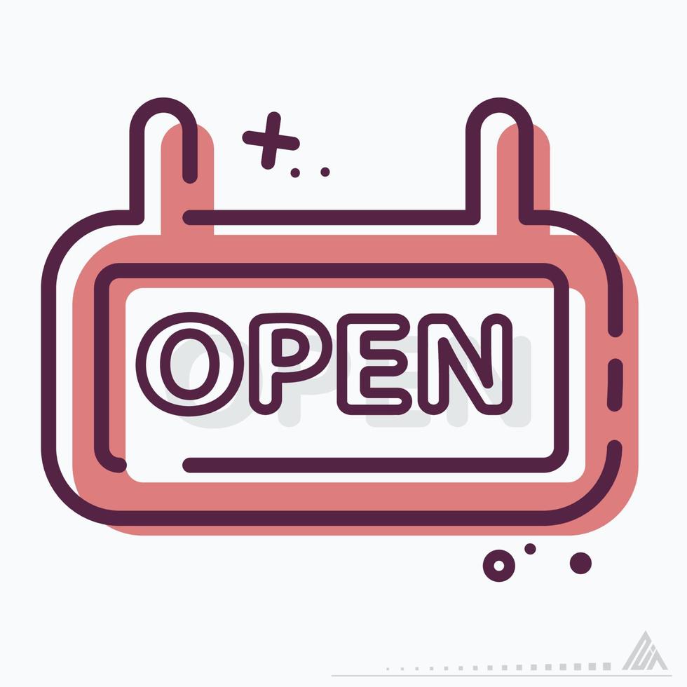 Icon Open - MBE Syle vector