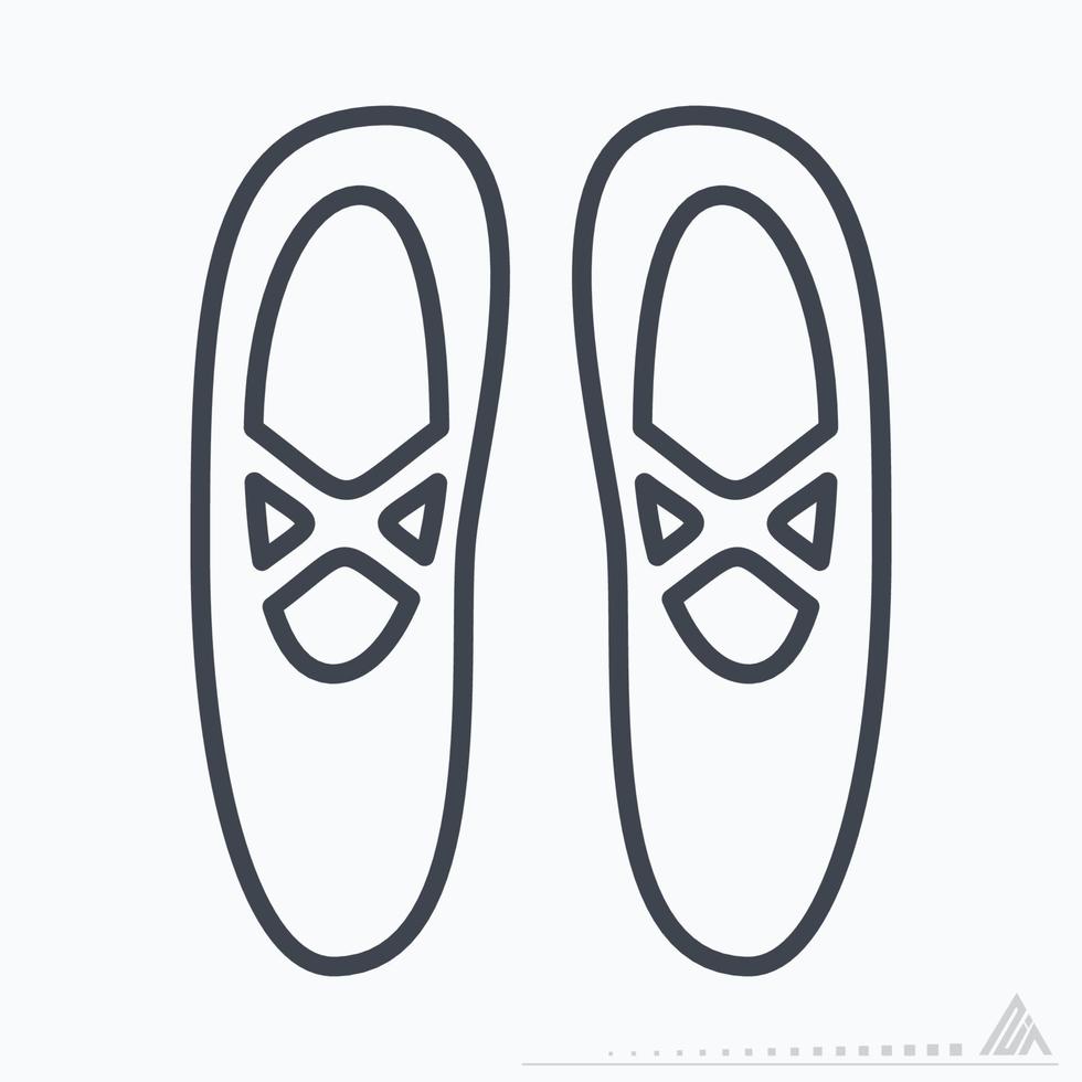 Icon Ballet Shoes - Line Style vector