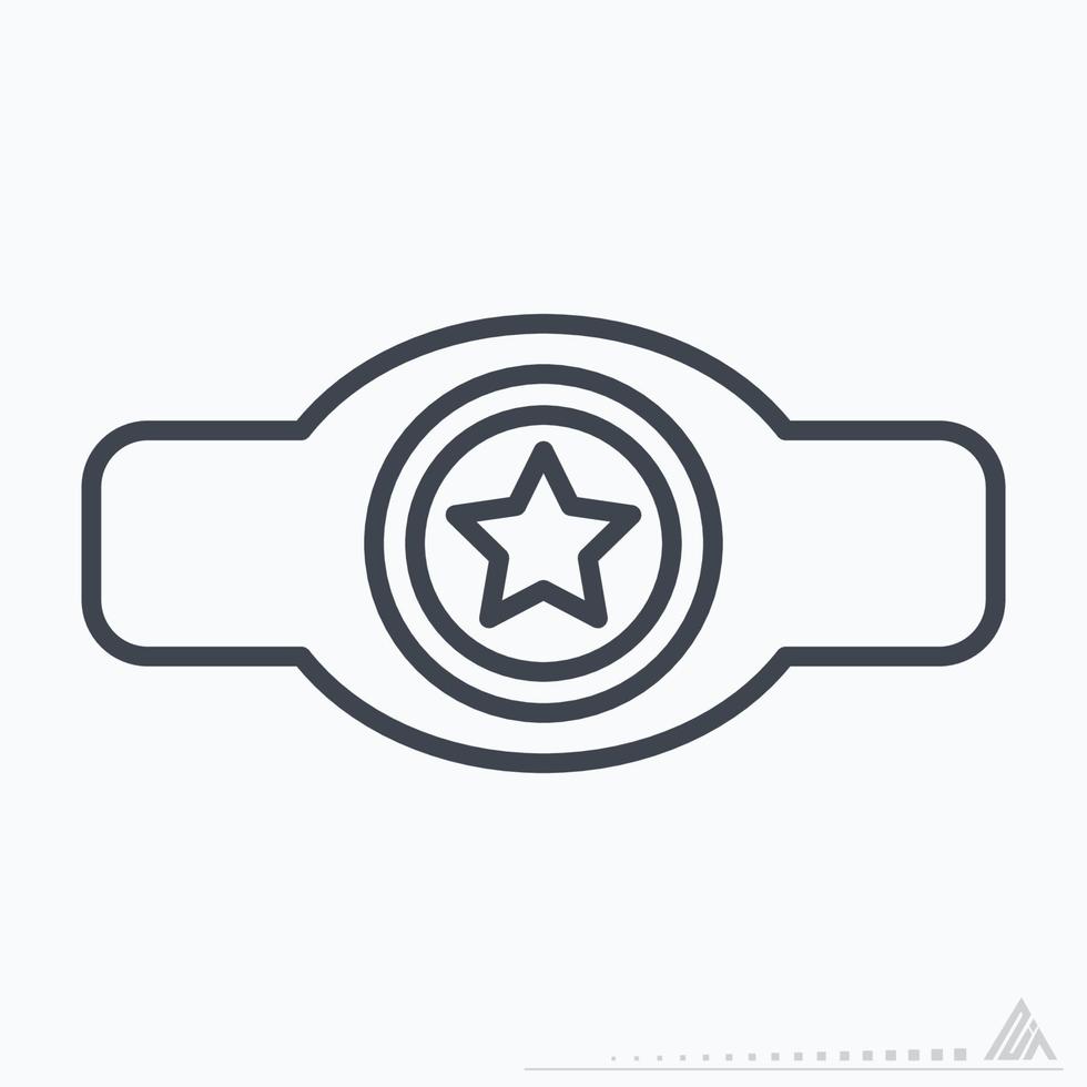Icon Boxing Medal - Line Style vector