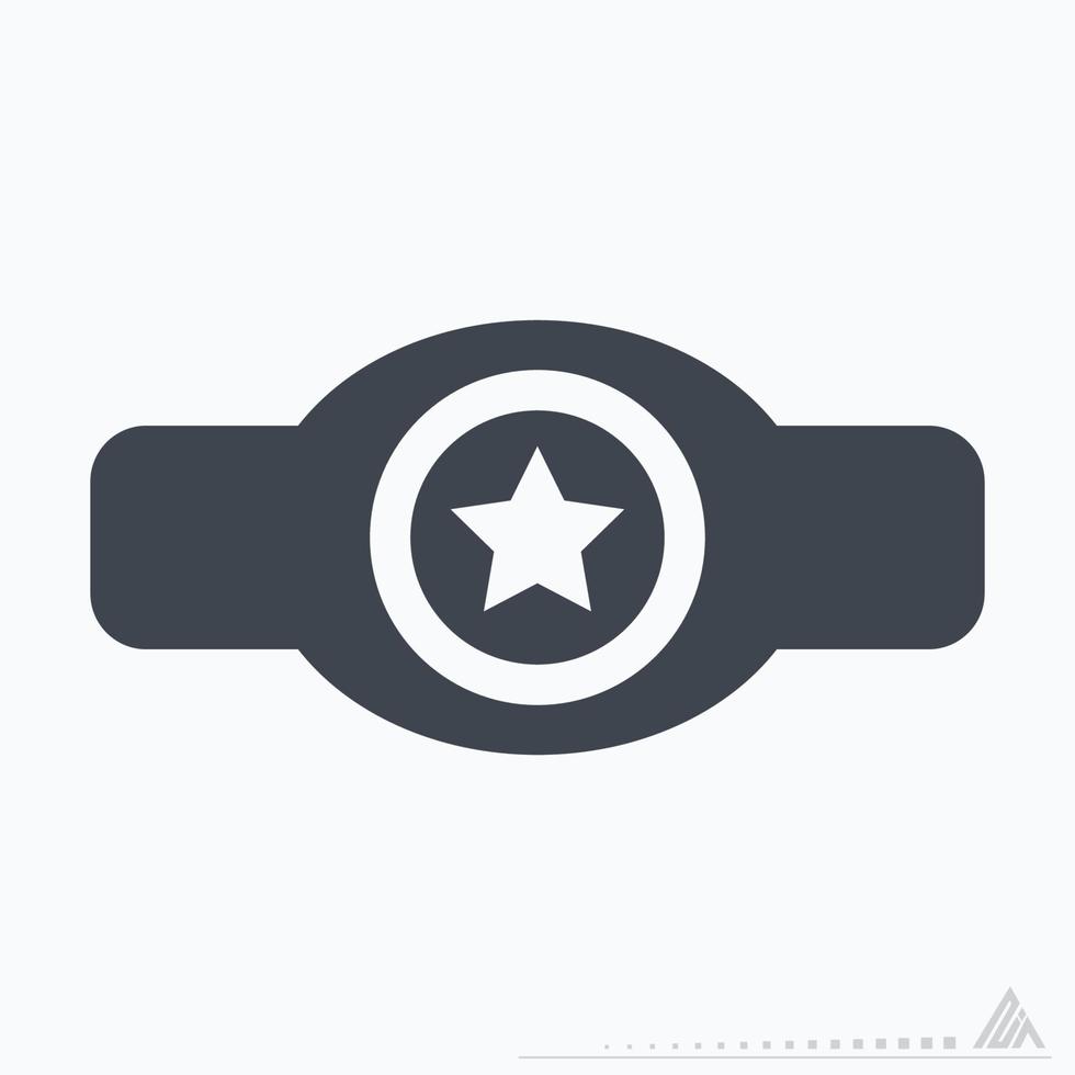 Icon Boxing Medal - Glyph Style vector