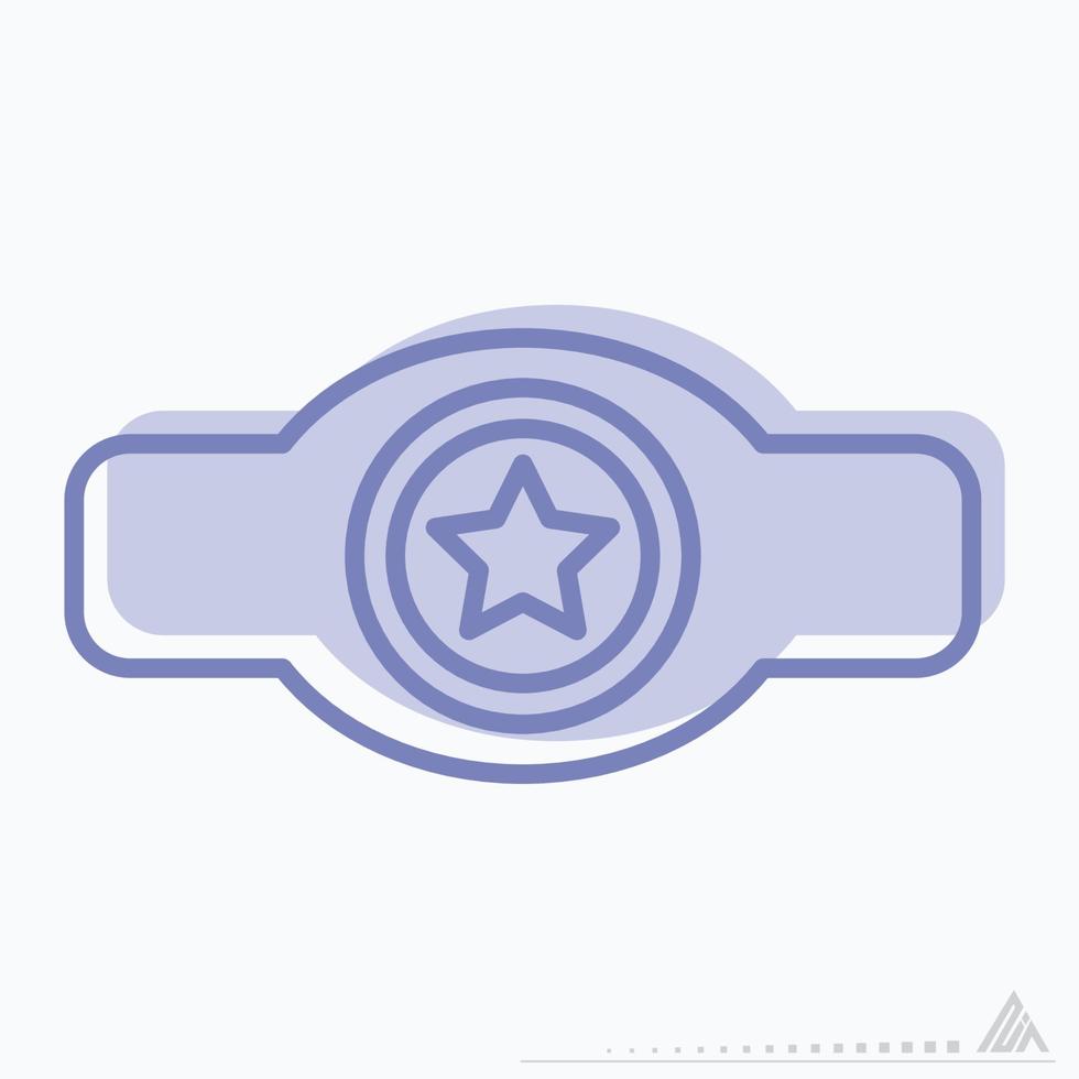 medalla de boxeo icono - estilo de dos tonos vector