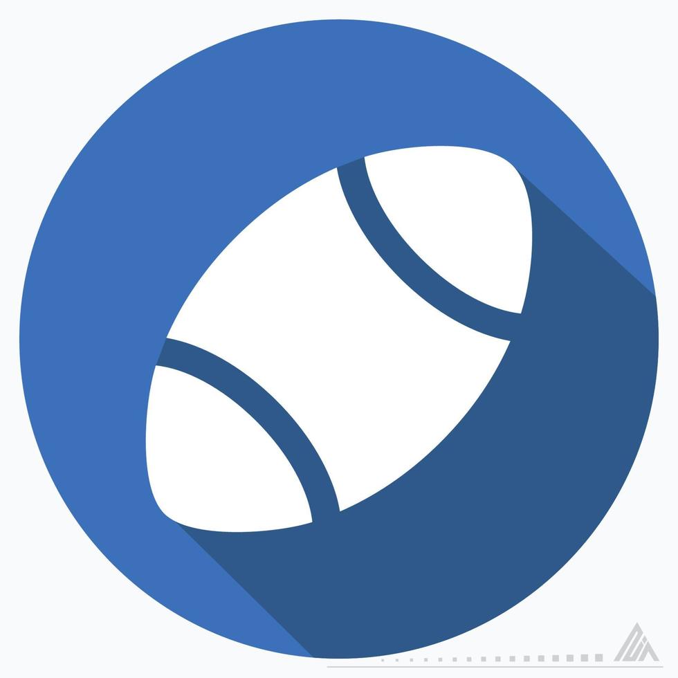 Icon American Football - Long Shadow Style vector