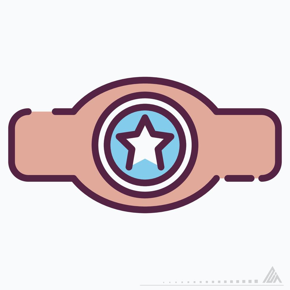 Icon Boxing Medal - Line Cut Style vector