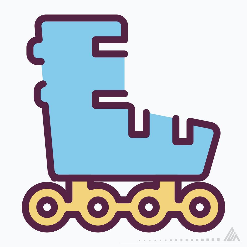 Icon Roller Skates - Line Cut Style vector