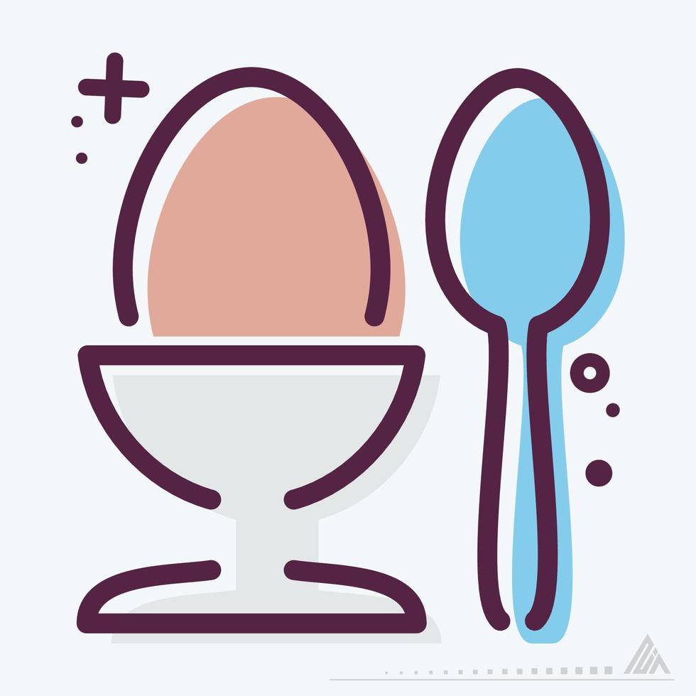 Icon Boiled Egg - MBE Syle vector